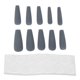 thumbnail image 1 of Uñas postizas de ataúd extralargas, 10 piezas de uñas postizas de cobertura completa, uñas postizas de ataúd probadas profesionalmente, 1 of 5