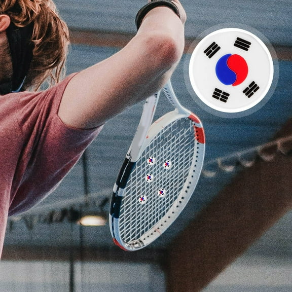 Homoyoyo 5-Pack White Silicone Tennis Racket Dampeners Shock Absorbers for Impact Reduction