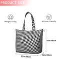 thumbnail image 4 of Black White Small Checkered Pattern Travel Tote Bags for Women Carry On,Large Weekender Bags for Women Travel,Multi Functional Duffle Bag for Work,Shopping,Sports, 4 of 5