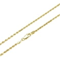 thumbnail image 3 of Rope Chain Solid 14k Yellow White Rose Gold Necklace Diamond Cut Twisted Tri Color, 1.5 mm - 24 inch, 3 of 5