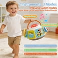 thumbnail image 5 of Joycrown 7-in-1 Baby Activity Cube Drum with Music & Light , Montessori Learning Toys with 9 Sensory Shape Sorter,Christmas Birthday Shower Gifts for Toddler Kids Boys Girls Age 18 Months+(Blue), 5 of 10