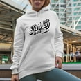 thumbnail image 2 of Talk Turkey to Me, Thanksgiving Day Food Pun Art Merch Gift, White Hooded Sweatshirt or Hoodie, Large, 2 of 5