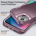 thumbnail image 4 of Rugged Case for iPhone 11, Heavy Duty Hybrid PC + TPU Military Grade Shockproof Cover, Non-Slip Strip Lens Protection Soft Rubber Lining Case for iPhone 11 6.1 inch,Purple, 4 of 6
