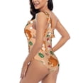 thumbnail image 4 of Pofeuu Squirrel And Mushroom Print Women's One Piece Swimsuits One Shoulder Swimwear Asymmetric Ruffle Monokinis Bathing Suits-Large, 4 of 6