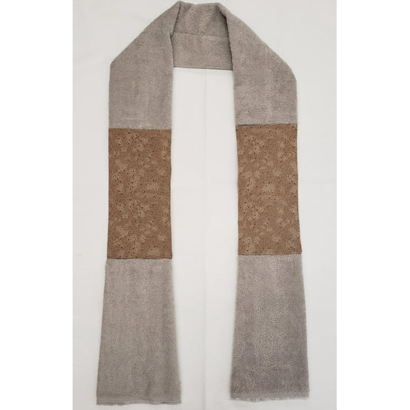 Splatter Kitchen Towel Boa / Scarf by Penny's Needful Things (Towel Color: Gray) (Chocolate Brown)