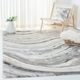 thumbnail image 3 of SAFAVIEH Cyrus Amelia Abstract Shag Area Rug, Ivory/Gray, 5'5" x 7'6", 3 of 12