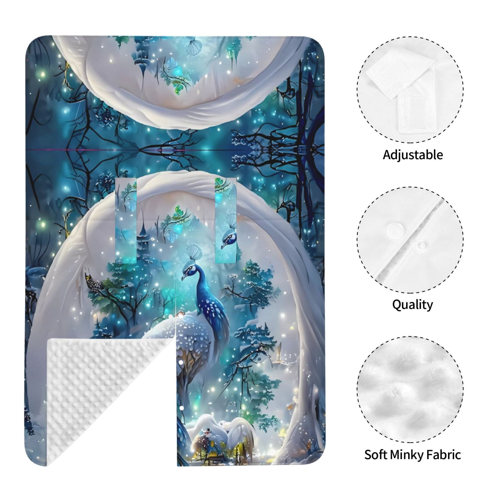 Car Seat Cover Baby - Snow Peacock Breathable Infant Car Seat Cover for Baby Carseat, Lightweight Comfort Baby Essentials Must Haves Newborn Stuff for Girl Boy