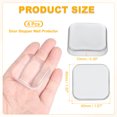 thumbnail image 2 of Protector de pared para puerta Uxcell, topes de puerta de goma autoadhesivos en forma de diamante, protectores redondos para pomos de puerta, cojín de pared 1.57", 2 of 7