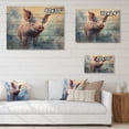 thumbnail image 4 of Designart "Sweet Piglette Endearing Innocence" Animals Print on Natural Pine Wood, 4 of 5