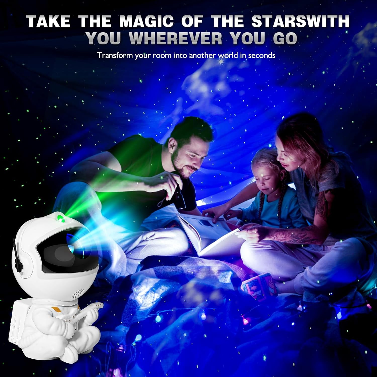 Astronaut Light Projector Galaxy Star Cute Cool Night Light for Kids,Space Buddy Projector Led  Dream Space Light  Night Lamp Suitable for Kids Room Ceiling Bedroom Decor