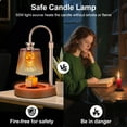 thumbnail image 2 of KIMIUP Candle Warmer Lamp with Timer, Adjustable Height & Dimmable - Flameless Wax Warmer Melts Jar Candles Safely, Modern Table Lamp for Bedroom Living Room Home Decor (Gradient Gold), 2 of 8