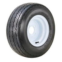 WANDA Trailer Tire Wheel Assembly 20.5x8-10 10-Ply E 95L with 4 Lugs on 4" PCD White Rim