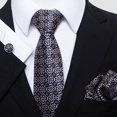 thumbnail image 1 of Cravate de Soirée pour Hommes Mode Foulard Carrée Boutons de Manchette Combinaison, 1 of 6