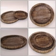 thumbnail image 5 of UPOUART 2-Pack Wood Serving Platters 11.4x11.4in Farmhouse Style Trays for Serving, Houseplants, and Home Decor, 5 of 8