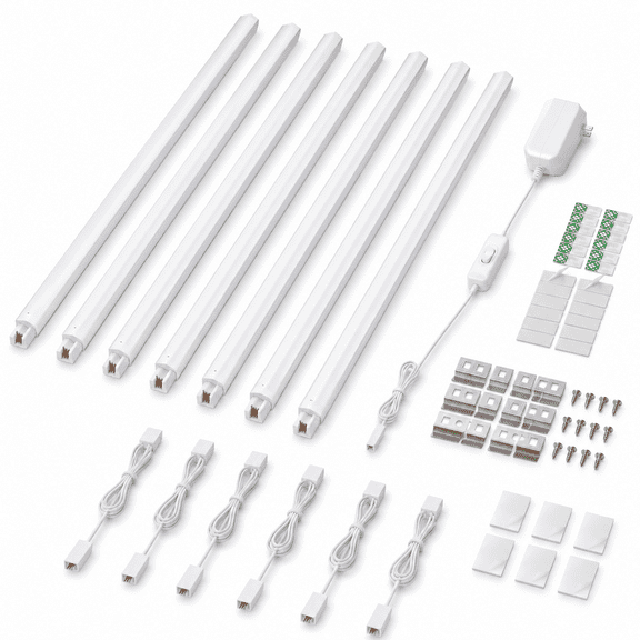 Under Cabinet Lighting 6-pack 12" Linkable Led Light Bars 3000k