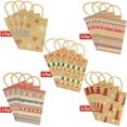 thumbnail image 3 of Decoración navideña, 24 piezas Bolsas de regalo navideñas, Bolsas de papel navideñas con asas, Bolsas navideñas con estampado navideño para envolver regalos, artículos para fiestas, 3 of 5
