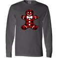 thumbnail image 3 of Inktastic Buffalo Plaid Gingerbread Man Long Sleeve T-Shirt, 3 of 5