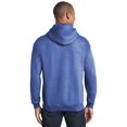 thumbnail image 3 of Gildan Heavy Blend Fleece Hooded Sweatshirt, Soft Pullover Pocket Hoodie, Heather Deep Royal, 2XL, 3 of 5