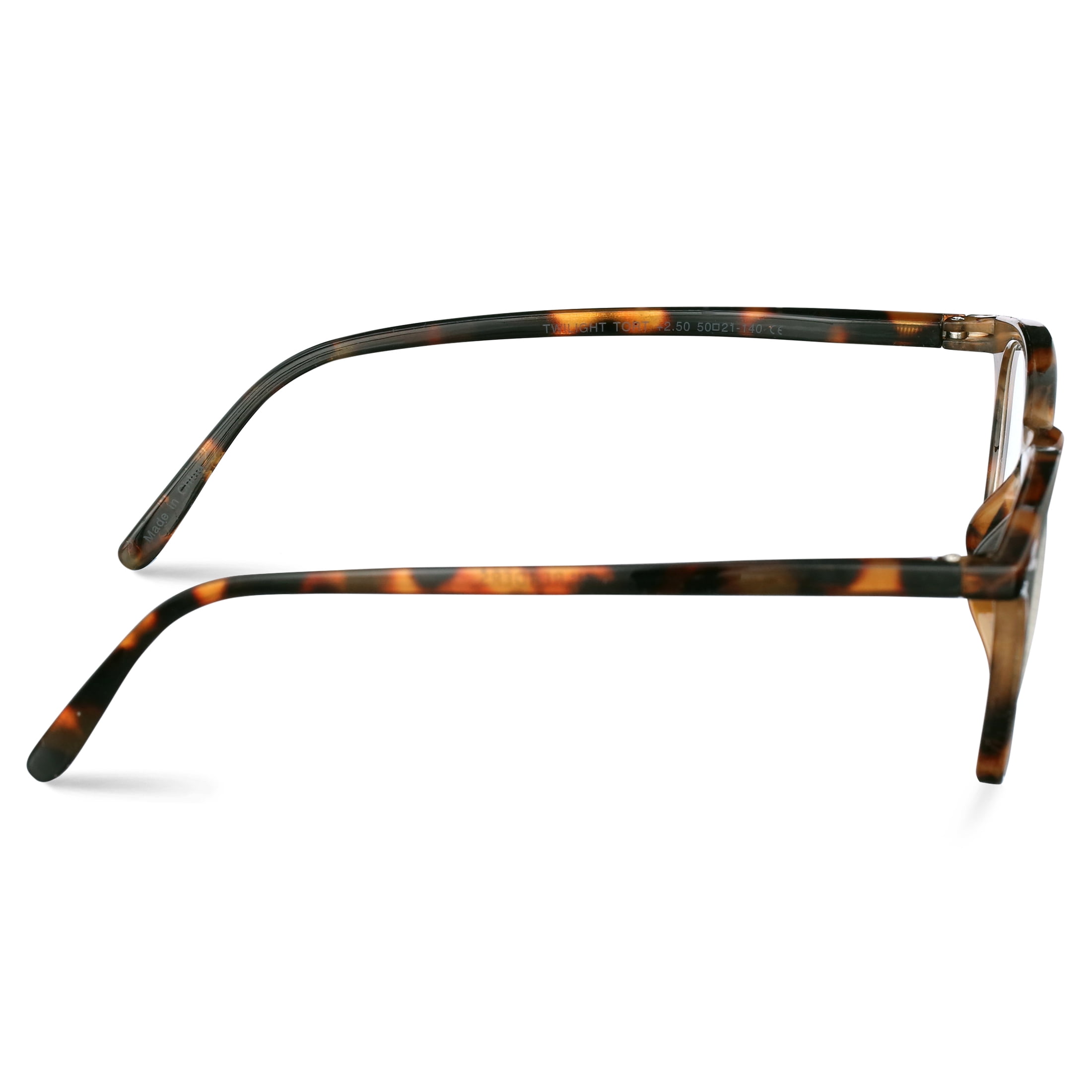 M Readers Innovation Twilight Tortoiseshell +2.50 Reading Glasses with Case
