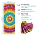 thumbnail image 2 of Colorful Rainbow Tie Dye Spiral Pattern Hot Yoga Mat Towel Non Slip for Hot Yoga - Quick-Drying Yoga Mat Cover with 4 Corner Pockets with Travel Bag - Hot Yoga Towel Non Slip 70"x26", 2 of 6