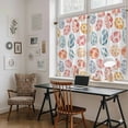 thumbnail image 5 of Easter Eggs Kitchen Curtains 45 Inch Length, Watercolor Spring Flowers Leaves Patterned Tiers Curtains for Bathroom Bedroom Cafe, Light Filtering Small Window Treatment Drapes 2 Panels 42"Wx45"L, 5 of 8