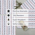 thumbnail image 5 of Home Weavers Orion Collection 100% Cotton Bathroom Rug, Non Slip Bath Mat Water Absorbent Soft Shaggy Mat Machine Washable, Thick Plush Rugs - 3PC Set with Runner, Coral, 5 of 5