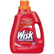 Angle View: Wisk Deep Clean Fresh Breeze Detergent, 66 loads, 100 fl oz