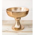 thumbnail image 3 of Wedding Decor Metal Compote Distressed Round Bowl with Stem 6.75 inch Rose Gold, 3 of 4