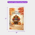 thumbnail image 5 of Happy Thanksgiving Chinese Shar-Pei Turkey Costume Pumpkins Autumn Leaves 5x7in Folded Greeting Card Dog Lover Single Note Card with Envelope - 13014, 5 of 5
