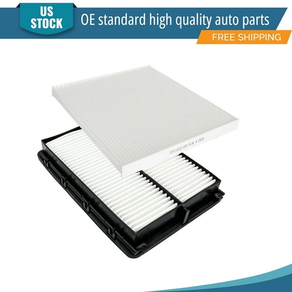 YXPCARS 2PCS Engine Air Filter & Cabin Air Filter for Hyundai Santa Fe Sport Kia Sedona (CA11943, CF11819)