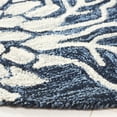 thumbnail image 3 of SAFAVIEH Jardin Clara Floral Wool Area Rug, Navy/Ivory, 6' x 6' Round, 3 of 8