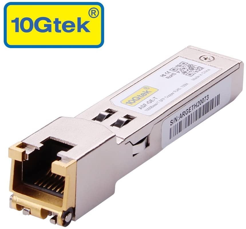 SFP to RJ45 Copper Module - 1000BASE-T Mini-GBIC Gigabit Transceiver ...