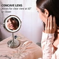 thumbnail image 4 of OVENTE Makeup Table Top Mirror, 1X 7X Magnification, Nickel Brushed MCT70BR1X7X, 4 of 11