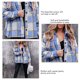 thumbnail image 3 of Abrigo A Cuadros Mujer Camisa A Cuadros Abrigo Botón Abajo Cuello Alto Manga Larga Con Bolsillo Para Invierno Otoño ANGGREK azul cielo M, 3 of 5