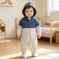 thumbnail image 5 of 12-18 Months Newborn Preemie Boys Girls Underwear Pajamas Rompers Baby Boys Girls Bodysuits Baby Hooded Jumpsuit Blue Rompers Baby Gift, 5 of 6