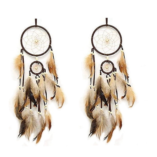 2X AtrapasueñOs AtrapasueñOs MarróN AtrapasueñOs de SalóN para Colgar en la Pared, DecoracióN, Festival, Regalo
