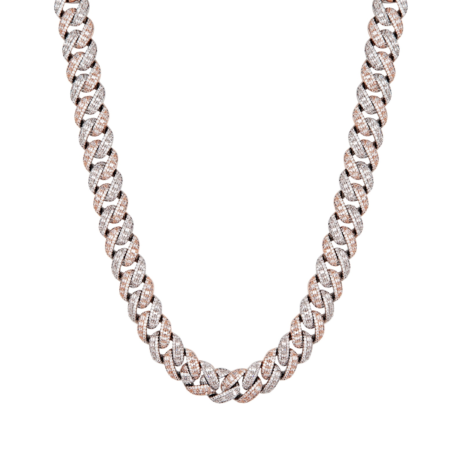 Miami Cuban Three Row 15mm Micro Pave 