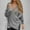 Gray, variant on V-Neck Sweater Tops for Women Wrap Long Sleeve White Loose Shirring Hem Cheeky Sweaters Women's Cardigans XL
