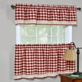 thumbnail image 4 of Achim Buffalo Check Kitchen Curtains, Set of 2 Tiers, 4 of 7