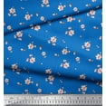 thumbnail image 2 of Soimoi Poly Georgette Fabric Leaves & Magnolia Floral Print Sewing Fabric Yard 42 Inch Wide, 2 of 5