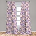 thumbnail image 2 of Watercolor Garden Scene Window Curtains, Soft Tones Flowers Vintage Style Pattern with Leaves Garden Art, Lightweight Decor 2-Panel Set with Rod Pocket, Pair of - 28"x63", Blush Lavender, by Ambesonne, 2 of 3