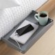 thumbnail image 1 of Bedside Shelf for Bed, College Dorm Room, Bunk Bed Shelf/Caddy for Top Bunk, Clip On Nightstand Tray with Cord and Cup Holder for Table Storage (White), 1 of 5