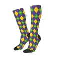 thumbnail image 2 of Balery Mardi Gras Fun Novelty Socks Men'S Women'S Crew Socks Funny Crazy Novelty Socks Quirky And Cool Socks, 2 of 9
