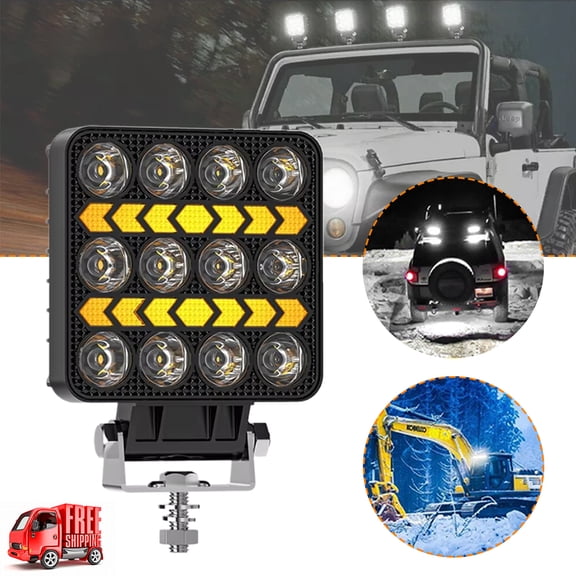 4-Inch Combo Beam LED Pod Lights with 30 Degree Spot 170 Degree Flood for Jeeps SUV Truck ATV Boat and More