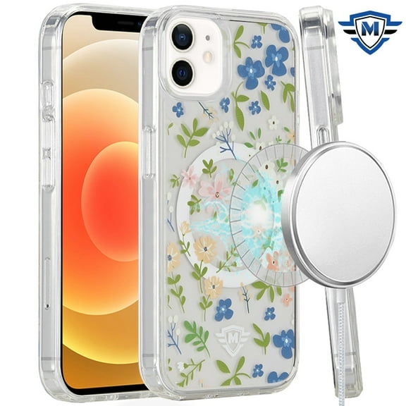 For Apple iPhone 16 Plus (6.7") Premium Cute Pattern Design Magnetic Durable Shockproof SlimTPU Hard Back [Compatible with Magsafe] Cover, XPM Phone Case [MultiColor Floral]
