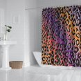 thumbnail image 2 of Purple and Orange Of Leopard Print Shower Curtain 72"x72" ,Bathroom Decorative Shower Curtains Set with 12 Hooks,Modern Waterproof Washable Shower Curtain, 2 of 6