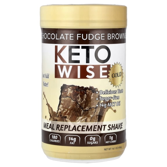 Keto Wise Meal Replacement Shake - Chocolate Fudge Brownie 16.1 oz Pwdr