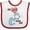 White and Red, variant on Inktastic My Nana Loves Me Boys or Girls Baby Bib