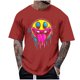 thumbnail image 1 of Blusas y camisas de manga corta y cuello redondo para hombre. Blusas/camisetas de manga corta con cuello redondo y estampado de Halloween para hombre. Blusa para hombre., 1 of 4