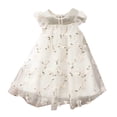 thumbnail image 1 of Yanlir Robe de Princesse Imprimée Sans Manches à la Mode pour Fille, Mignonne et Respirante, Robe de Soirée, Col Rond, Tenue d'Été pour la Maison des Enfants (Blanc, 1-2 Ans), 1 of 3